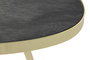 DKD Home Decor Mesa de Centro de Acero y Cristal Símil Mármol 110x50x41,5