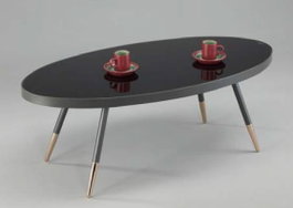 DKD Home Decor Mesa de Centro de Acero y Cristal Símil Mármol 110x50x41,5
