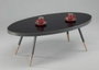 DKD Home Decor Mesa de Centro de Acero y Cristal Símil Mármol 110x50x41,5