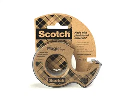 Scotch Magic Cinta Invisible 19mm x 20m de Origen Vegetal con Dispensador