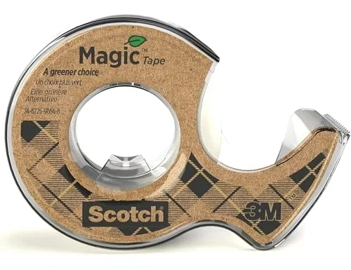 Scotch Magic Cinta Invisible 19mm x 20m de Origen Vegetal con Dispensador