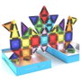 PICASSO TILES Bloques Magnéticos 50 Piezas, Construcción de Figuras Geométricas 3D, Juguete Educativo de Plástico para Niños, Colores y Formas