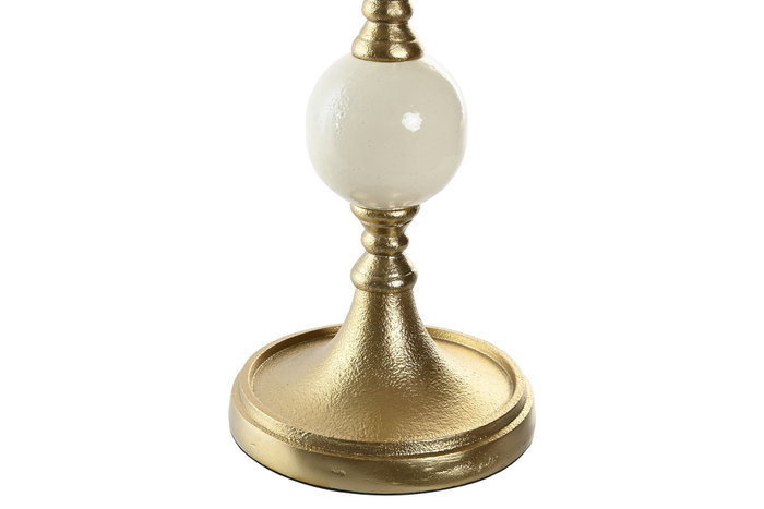 DKD Home Decor Candelabro Moderno Dorado Blanco Aluminio 15 x 43.5 x 15 cm