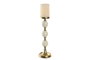 DKD Home Decor Candelabro Moderno Dorado Blanco Aluminio 15 x 43.5 x 15 cm