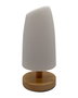 DKD Home Decor Lámpara de sobremesa de madera y PE Blanco/Natural