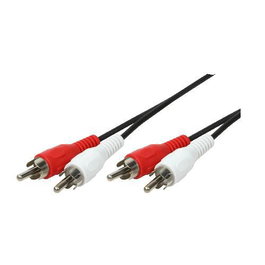 LogiLink Cable de Audio 2xRCA a 2xRCA, 2,5m, Negro