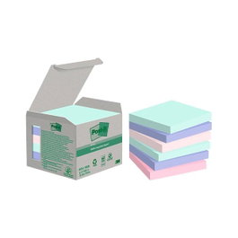Post-It Pack de 6 blocs de notas adhesivas recicladas 76x76mm colores surtidos pastel
