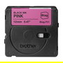 Brother BTAG-P31 Cinta de Etiquetas 12 mm x 4 m Negro sobre Rosa, Compatible con P-touch PT-N10, PT-N20, PT-N25BT