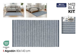 Moblekit Alfombra de Algodón Denim Blue 80x140 cm