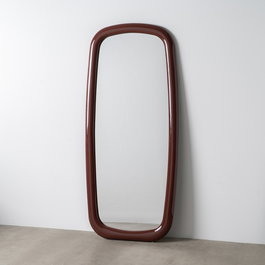 Espejo Lacado Granate Dm Decoración 80 X 4,50 X 180 cm