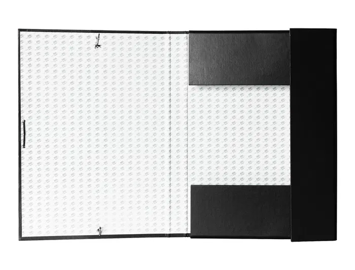 Liderpapel Carpeta proyectos folio lomo 30mm cartón forrado negra 250 x 350 mm