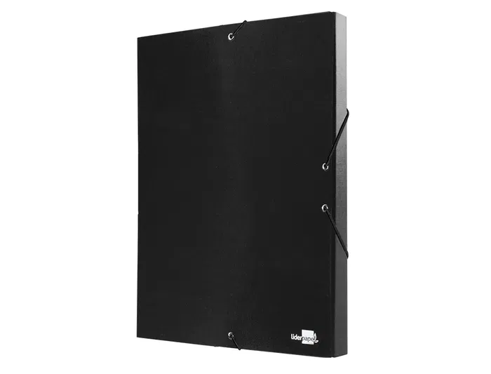 Liderpapel Carpeta proyectos folio lomo 30mm cartón forrado negra 250 x 350 mm