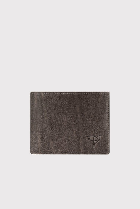 Zoozie Bags Arnold Crazy - Cartera Hombre Gris Piel Auténtica Lujo Elegancia Durabilidad Organizada