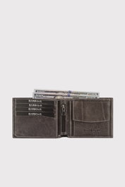Zoozie Bags Arnold Crazy - Cartera Hombre Gris Piel Auténtica Lujo Elegancia Durabilidad Organizada