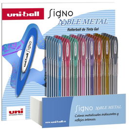Roller Gel Uni-Ball Signo Noble Metal 1,0 (Um-120 Nm) Expositor De 48