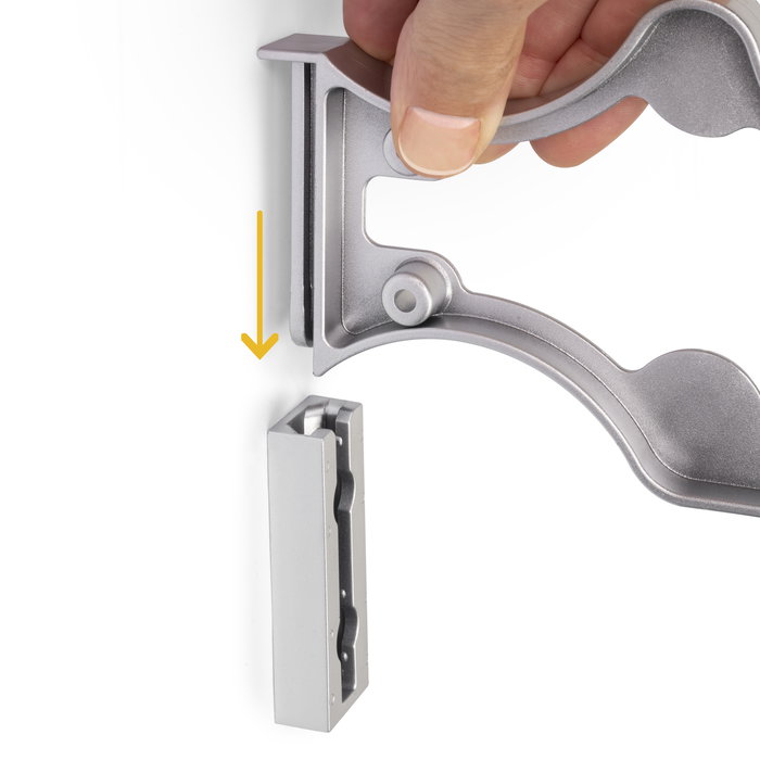 Emuca Zapatero Self para interior de armario, Acero y Plástico, Pintado aluminio