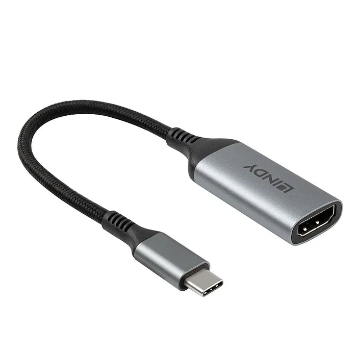 Lindy Conversor USB Tipo C a HDMI 8K 60Hz 240Hz Gris