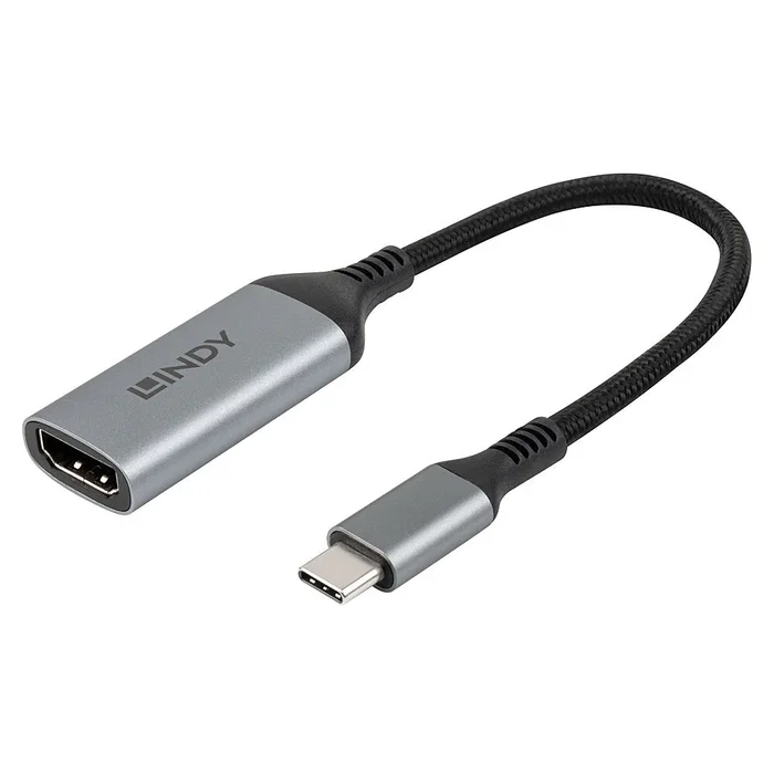 Lindy Conversor USB Tipo C a HDMI 8K 60Hz 240Hz Gris