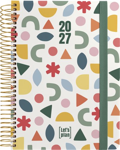 GRAFOPLAS Agenda Anual 2027 Design Doodle A5 con Espiral y Goma GRAFOPLAS Agenda Anual 2027 Design Doodle A5 con Espiral y Goma