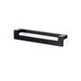 Emuca Lote de 5 tiradores para mueble Ribarroja, L144mm, intereje 128mm, Zamak, Pintado negro