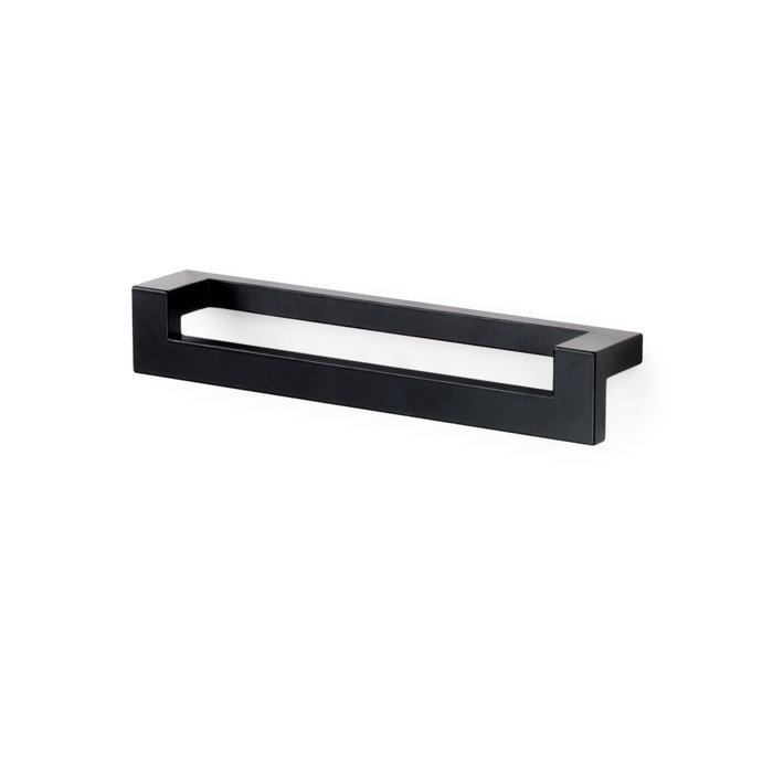 Emuca Lote de 5 tiradores para mueble Ribarroja, L144mm, intereje 128mm, Zamak, Pintado negro Emuca Lote de 5 tiradores para mueble Ribarroja, L144mm, intereje 128mm, Zamak, Pintado negro