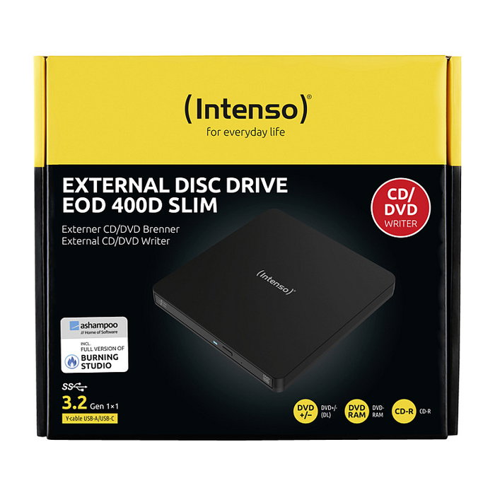 Intenso EOD 400D Slim Unidad de Disco Óptico Externa Negro