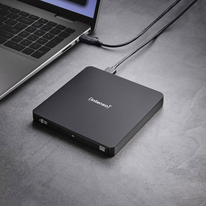 Intenso EOD 400D Slim Unidad de Disco Óptico DVD Super Multi DL Externo USB 3.2 Gen 1 Negro