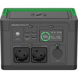 APC PPS330-GR Estación de Energía Portátil 332Wh 531W Ión Litio con 2 Salidas AC, Carga Solar/USB, USB-C PD 60W y Carga Inalámbrica