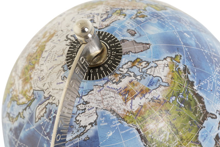 DKD Home Decor Globo Terraqueo Vintage Azul Marron 12 x 20 x 12 cm