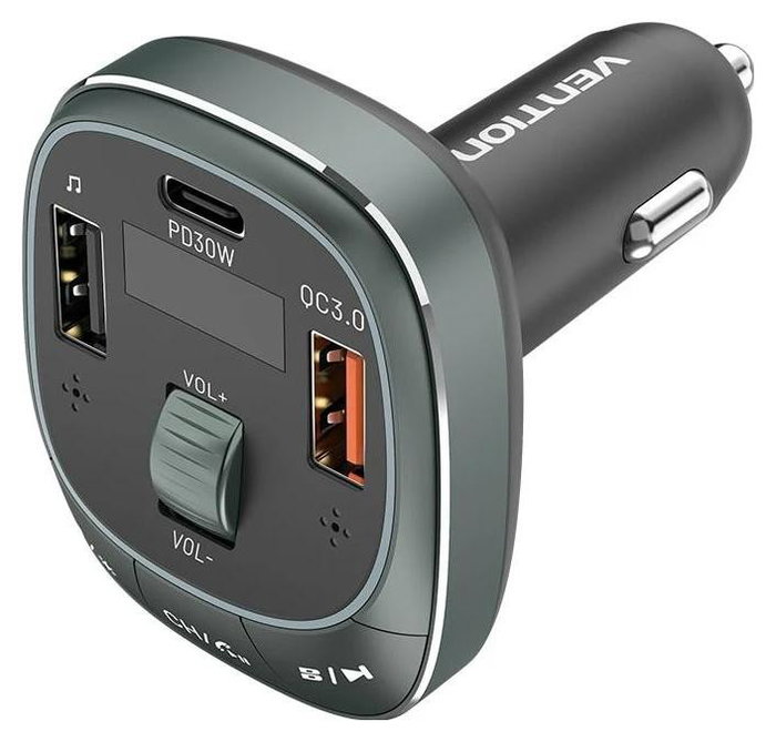 Vention Transmisor FM FFLB0 con Bluetooth 5.0 y Carga Rápida 30W Vention Transmisor FM FFLB0 con Bluetooth 5.0 y Carga Rápida 30W