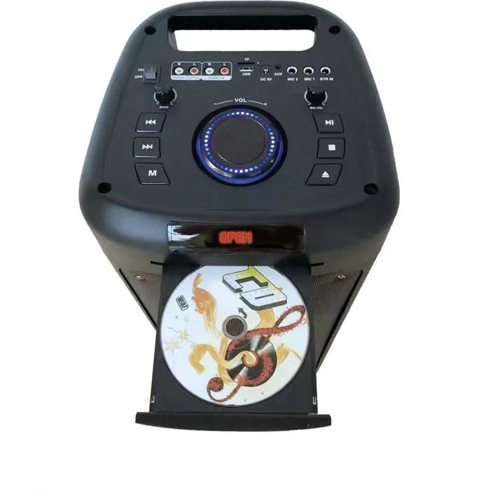 Inovalley Altavoz de luz MS06 -CD -XXL Bluetooth 5.0 1000W Función de Karaoke