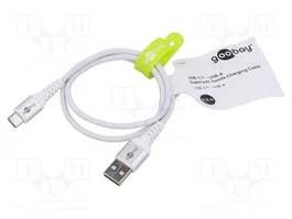GOOBAY Cable USB 2.0 de USB A a USB C de 0,5m Blanco Textil