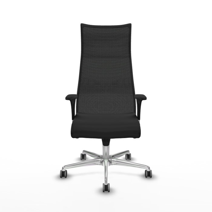 PIQUERAS Y CRESPO Sillón Albacete con mecanismo Sincro, Similpiel Negro, Base Aluminio PIQUERAS Y CRESPO Sillón Albacete con mecanismo Sincro, Similpiel Negro, Base Aluminio