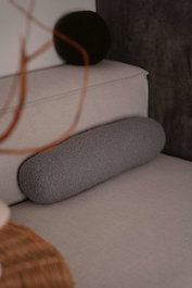 Aberto Design Teddy Roller - Cojín Gris 50 x 14 x 14 cm