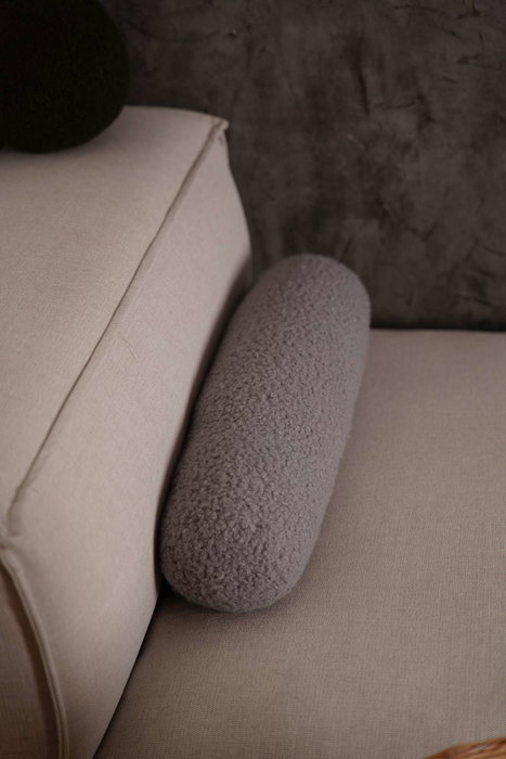 Aberto Design Teddy Roller - Cojín Gris 50 x 14 x 14 cm