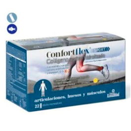 NATURE ESSENTIAL Confortflex Sport 22Sticks Colágeno Marino Hidrolizado Ácido Hialurónico Vitamina C para Cartílagos Sabor Limón