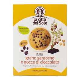LA CITTA DEL SOLE Magdalenas De Trigo Sarraceno Con Chips De Chocolate 4X45G