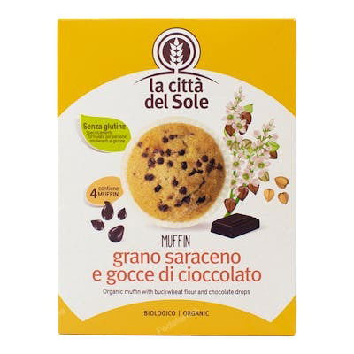 LA CITTA DEL SOLE Magdalenas De Trigo Sarraceno Con Chips De Chocolate 4X45G