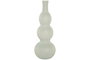 DKD Home Decor Jarrón de Cristal Reciclado Glaseado Azul Celeste