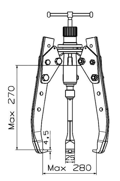 Extractor Hidráulico Autocentrante Forza 270X280