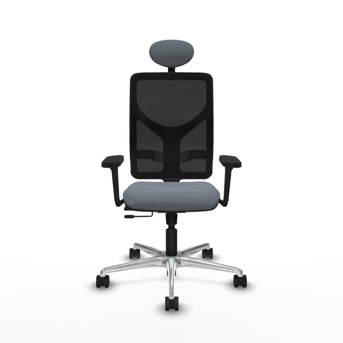 PIQUERAS Y CRESPO Silla de oficina Motilla Gris y Negro con Mecanismo Sincro/Traslack