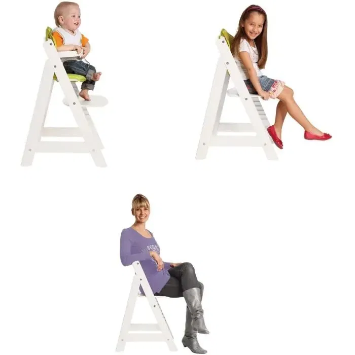 Roba Trona de Madera Regulable Sit Up III VEN4005317244976 Regulable en Altura Blanco