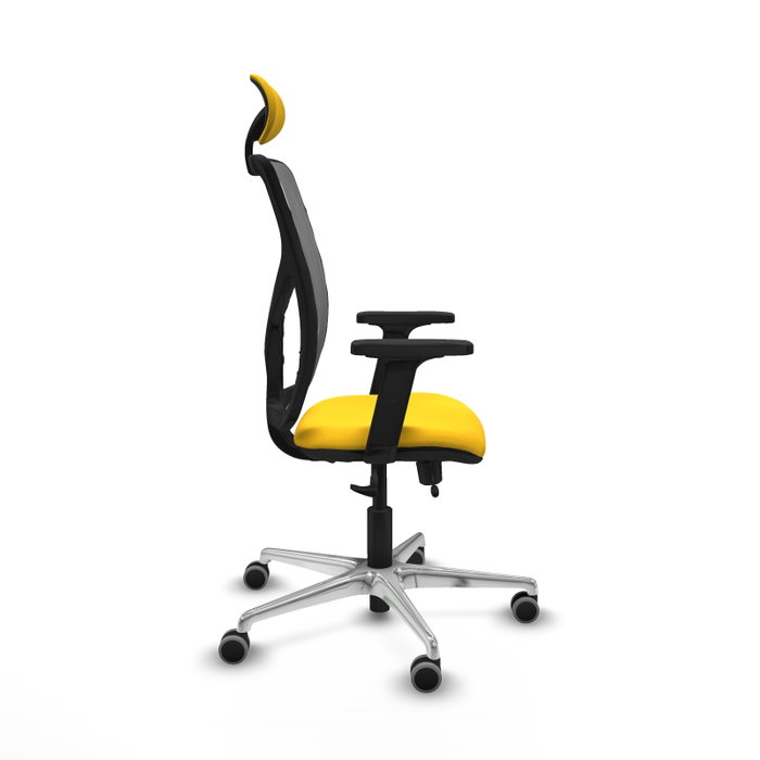 PIQUERAS Y CRESPO Silla de oficina Motilla con mecanismo Sincro/Traslack, Amarillo y Gris PIQUERAS Y CRESPO Silla de oficina Motilla con mecanismo Sincro/Traslack, Amarillo y Gris