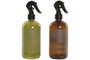 DKD Home Decor Surtido de Sprays de Cristal 500ml Verde y Ámbar