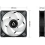 ARCTIC Ventilador P14 PWM PST A-RGB 0dB 14 cm Negro para Carcasa de PC, 1900 RPM, 0.3 Sone, 117.06 m3/h, 1 Unidad