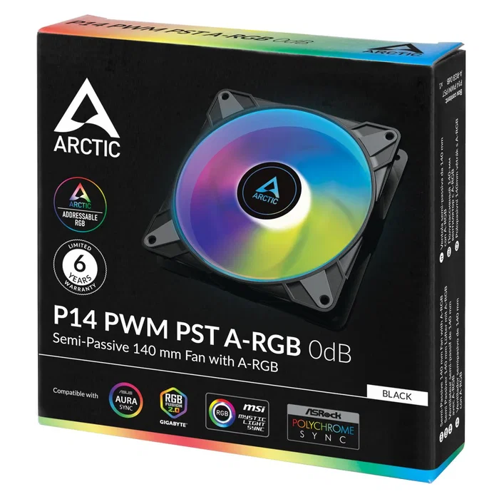 Arctic P14 PWM PST A-RGB 14 cm Negro Arctic P14 PWM PST A-RGB 14 cm Negro