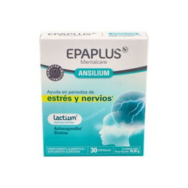 Epaplus Mentalcare Ansilium 30 Cápsulas con Lactium, Ashwagandha y Biotina para el Estrés y Nervios