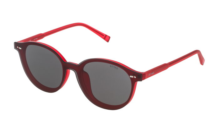 Sting SST087990M09 Gafas de sol unisex con cristal smoke y detalles rojos Sting SST087990M09 Gafas de sol unisex con cristal smoke y detalles rojos