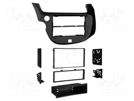 ACV Bastidor de montaje de radio para Honda 2 DIN con estantería, negro