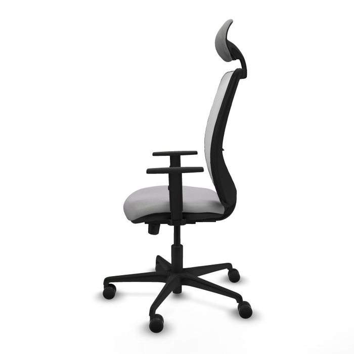 PIQUERAS Y CRESPO Silla de oficina Zulema con mecanismo Sincro/Traslack, Gris claro y Blanco PIQUERAS Y CRESPO Silla de oficina Zulema con mecanismo Sincro/Traslack, Gris claro y Blanco